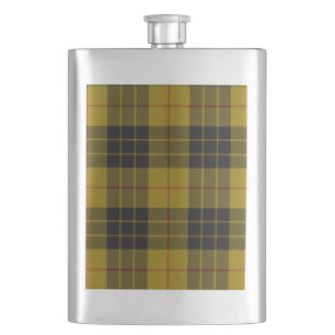 Flasque Plaque noire jaune tartan MacLeod