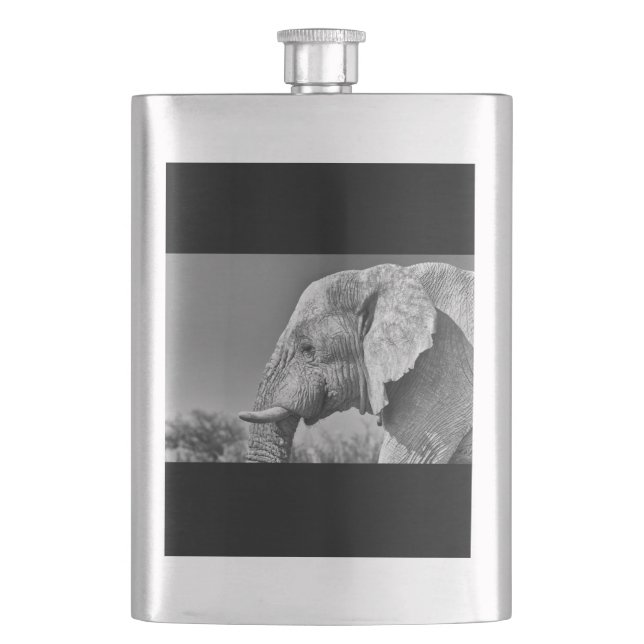 Flasque Portrait d'éléphant (devant)