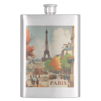 Poster Vintage voyage de la Tour Eiffel de Paris