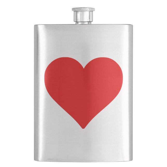 Flasque Red Heart Shape Love Classic Simple Minimalisme (devant)