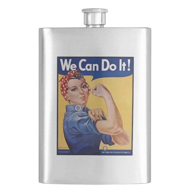 Flasque Rosie le Riveter : Une femme forte pour l'autonomi (devant)