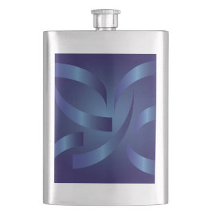 Flasque rubans saphir