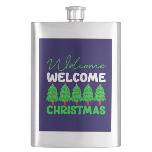 Flasque Sapin de Noël Bienvenue Création de vacances-85600