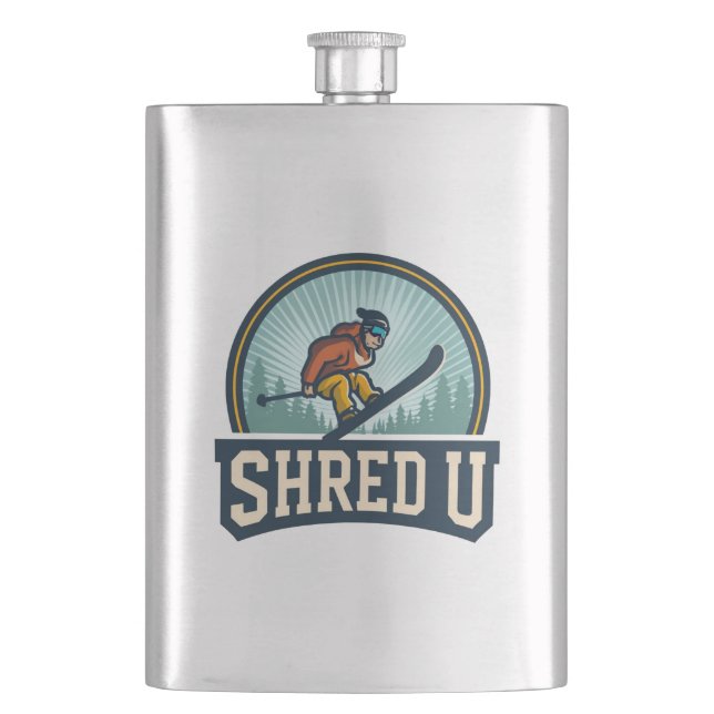 Flasque Shred University Skiing (devant)