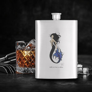 Flasque Sirène de Fantaisie Élégante Tribale Bleue