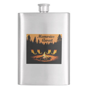 Flasque Souvenirs du camping en attente