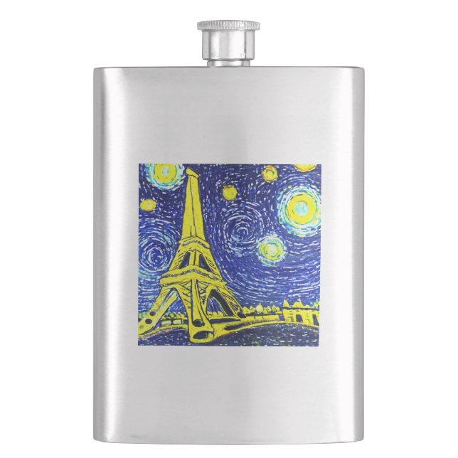 Flasque Starry Night Paris France (devant)