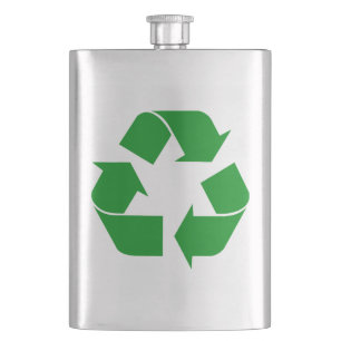 Flasque Symbole de recyclage - Vert