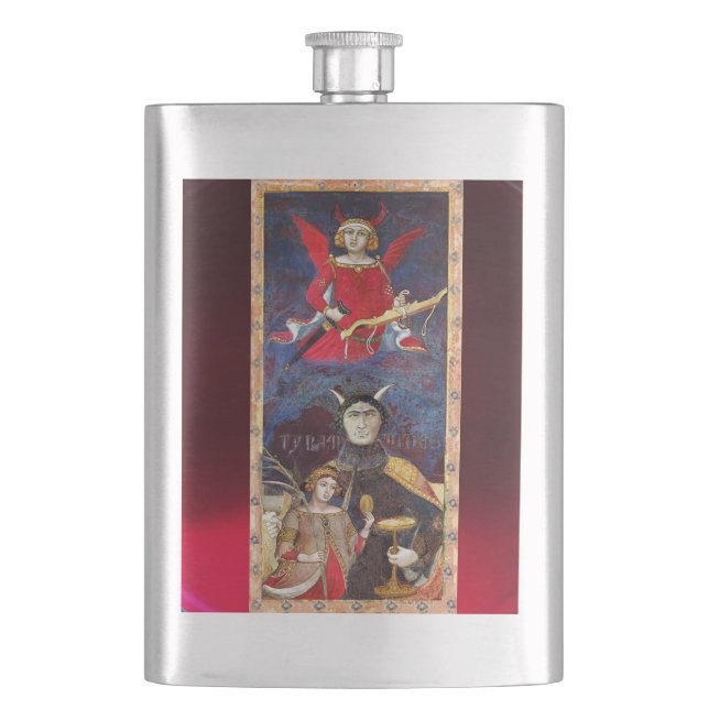FLASQUE TAROT DE RENAISSANCE ANTIQUE 15 -LE DIABLE (devant)