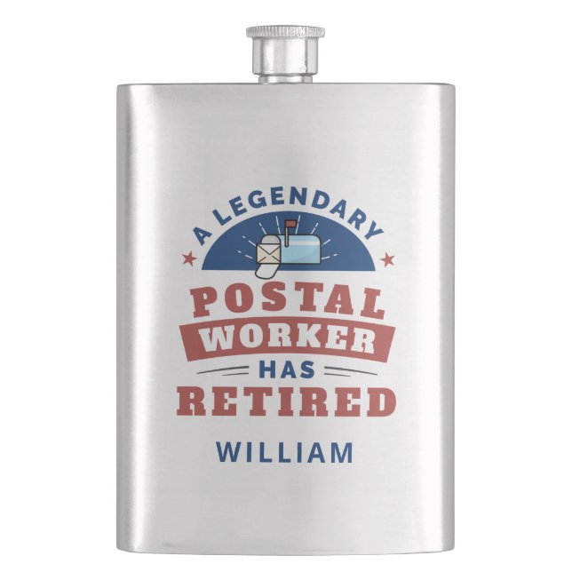 Flasque Travailleur Postal Retraité Mailman Retraite Funny (devant)