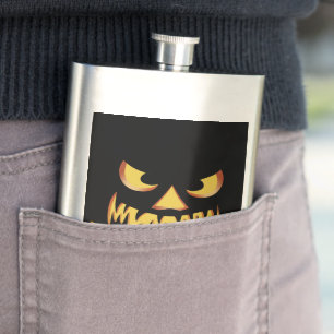 Flasque Trick or Treat avec visage de citrouille
