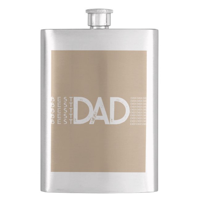 Flasque Typographie audacieuse du meilleur papa (devant)
