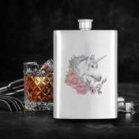 Unicorn blanc et Flowers