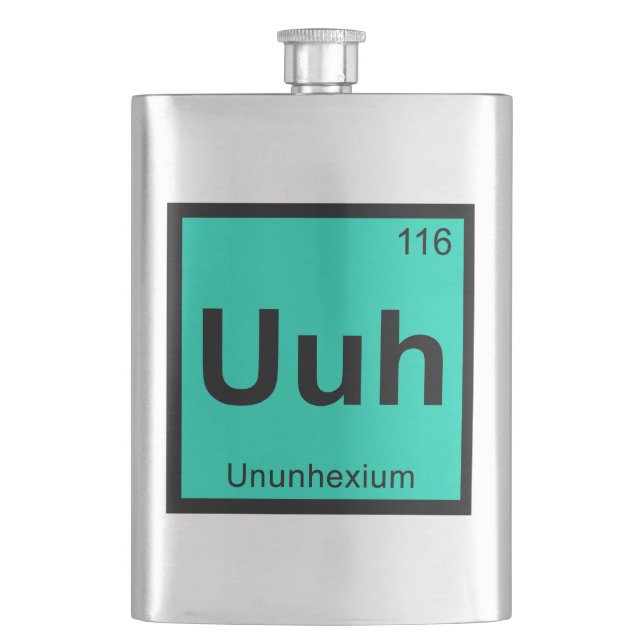 Flasque Uuh - Chimie Ununhexium Élément de table périodiqu (devant)