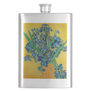Flasque Vase Van Gogh avec Iris Classic Impressionnisme