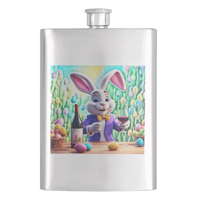 Flasque Vin Bunny de Pâques (devant)