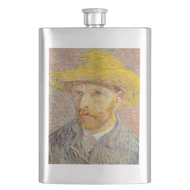 Flasque Vincent Van Gogh Auto-portrait peinture impression (devant)