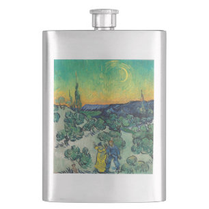 Flasque Vincent van Gogh - Paysage Lune avec couple