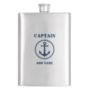 Flasque Votre nom Captain Flask Sea Ancre