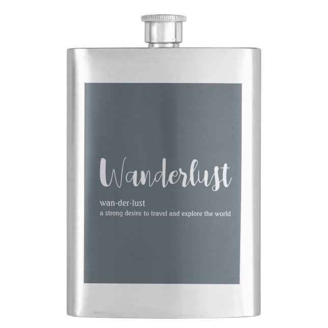 Flasque Wanderlust définition blanc gris bleu couleur (devant)