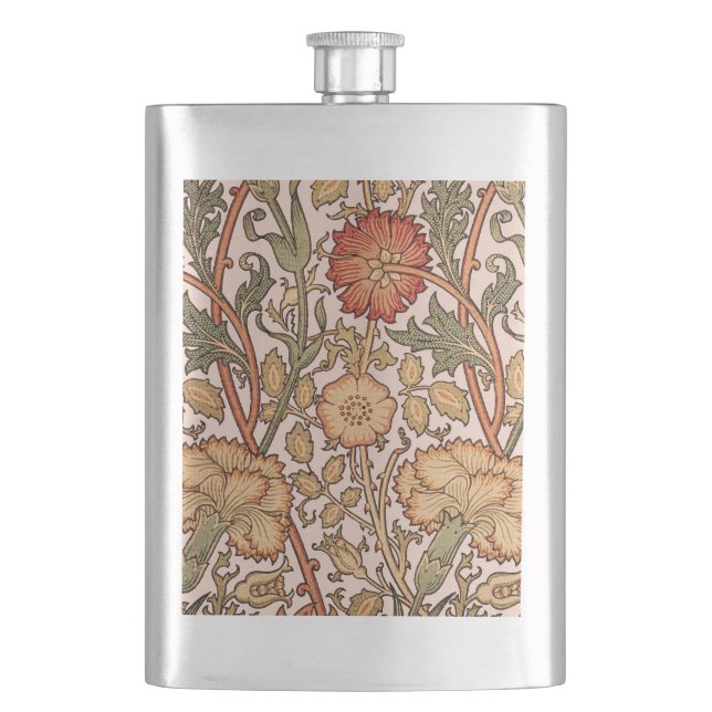Flasque William Morris Rose Flower Fond d'écran Motif (devant)