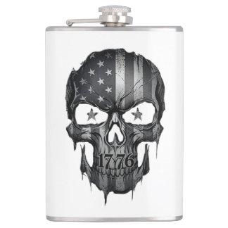 Flasques 1776 American Flag Skull Patriotic USA 250th Flask