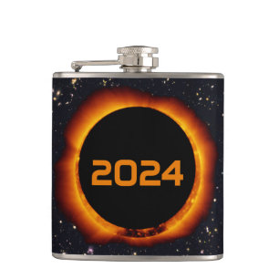 Flasques 2024 Éclipse solaire totale Date Ciel étoilé