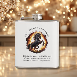 Flasques 2026 Year of the Fire Horse Motivational Quote