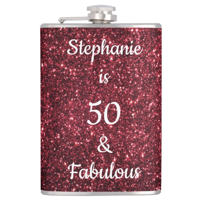 Flasques 50 Et Fabuleux Anniversaire Bourgogne Parties scin (Devant)