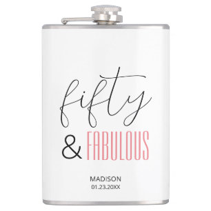 Flasques 50 et fabuleux Custom 50e Anniversaire Script mode