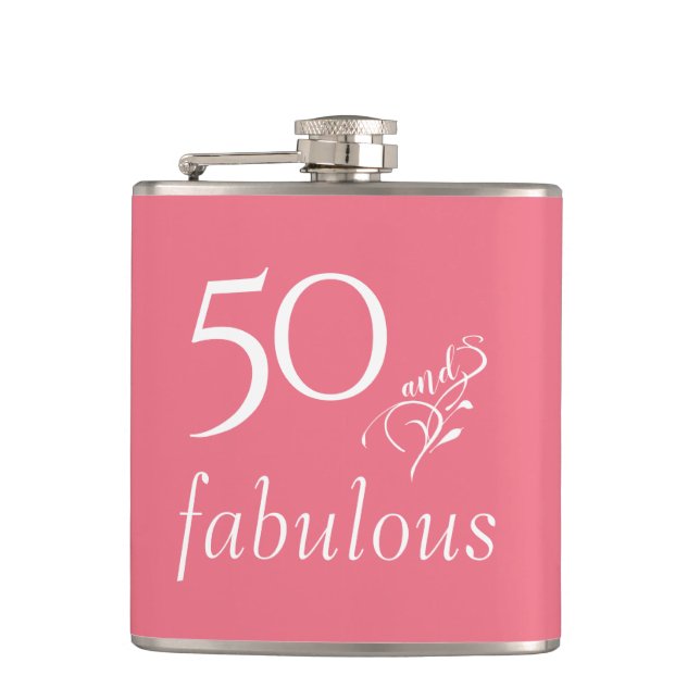 Flasques 50 et fabuleux Rose Blush 50e anniversaire (Devant)