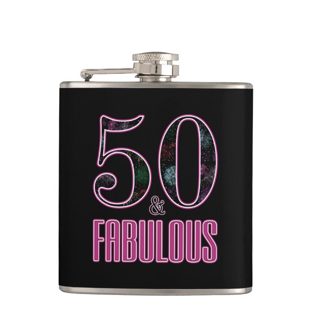 Flasques 50 & Fabuleux Black Pink Typographie 50e anniversa (Devant)