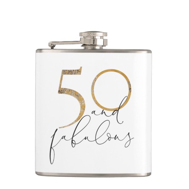 Flasques 50 & Fabulous Gold Black & White 50e anniversaire (Devant)