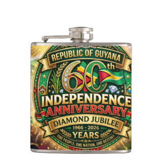 Flasques 60e anniversaire de l'indépendance de la Républiqu