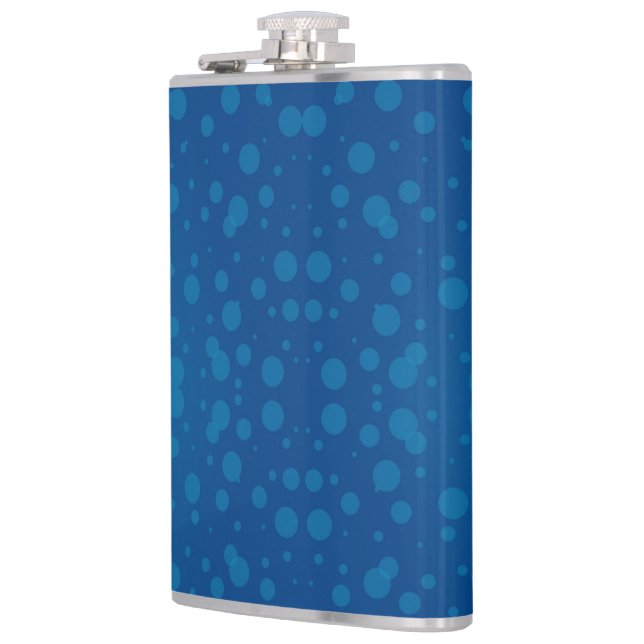 Flasques A blue hip flask with a silver cap  (Gauche)