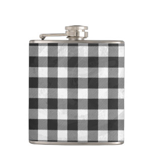Flasques à damiers Plaid Noir Et Blanc