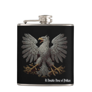 Flasques A Double Dose of Polkas Vinyl Wrapped Flask