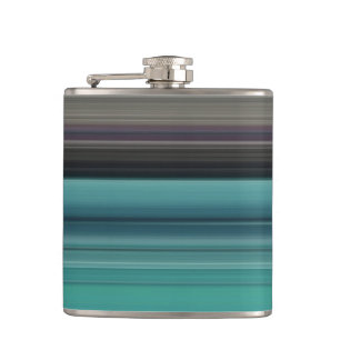 Flasques Abstract #1: Teal and grey