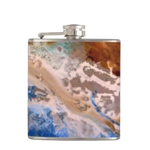 Flasques Abstrait plage de sable motif motif en mousse d'ea