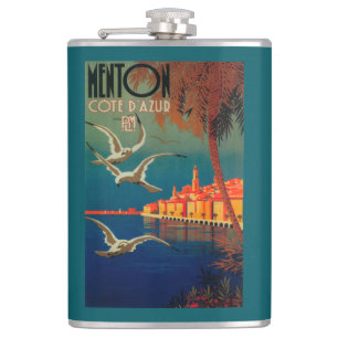 Flasques Affiche de voyage de la Côte d'Azur # 1
