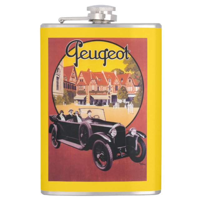 Flasques Affiche promotionnelle d'automobile de Peugeot (Devant)