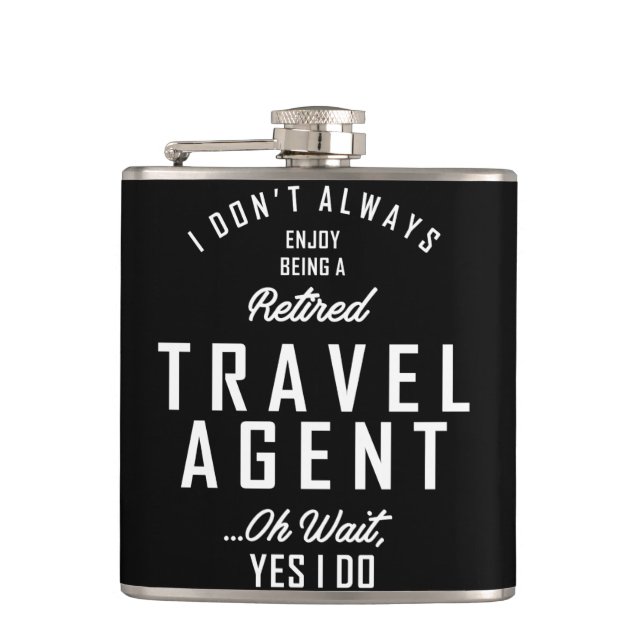 Flasques Agent de voyage Travail Titre du travail Cadeau (Devant)