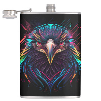 Flasques Aigle de néon brillant Artistique