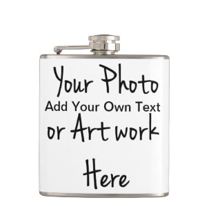 Flasques Ajouter Votre Propre Art, Photo, Texte