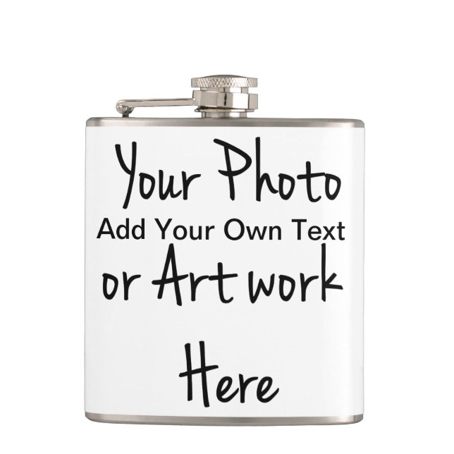 Flasques Ajouter Votre Propre Art, Photo, Texte (Devant)
