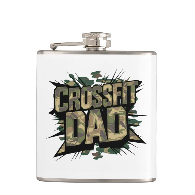 Flasques Ajuster le camouflage explosif père CrossFit Flask (Devant)