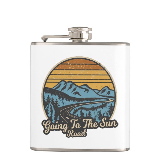 Flasques Aller Au Sun Road Montana Retro (Devant)