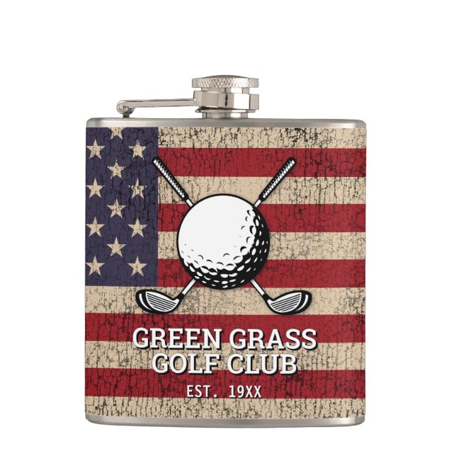 Flasques American Flag Golf Design (Devant)