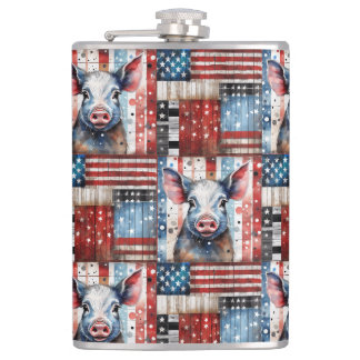 Flasques American Pig Farm art populaire