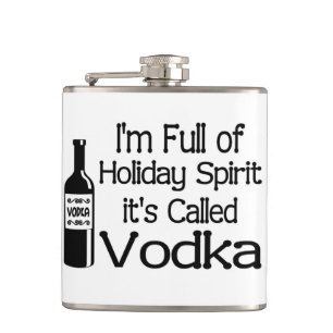 Flasques Amusant Plein de Noël Vacances Vodka Spirit